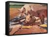 Pigs in Sunlight and Mud, 1981-Peter Wilson-Framed Stretched Canvas
