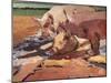 Pigs in Sunlight and Mud, 1981-Peter Wilson-Mounted Giclee Print