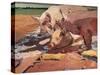 Pigs in Sunlight and Mud, 1981-Peter Wilson-Stretched Canvas