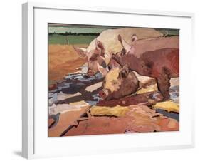 Pigs in Sunlight and Mud, 1981-Peter Wilson-Framed Giclee Print