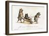 Pigs Playing with a Wheelbarrow-null-Framed Art Print