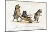 Pigs Playing with a Wheelbarrow-null-Mounted Art Print