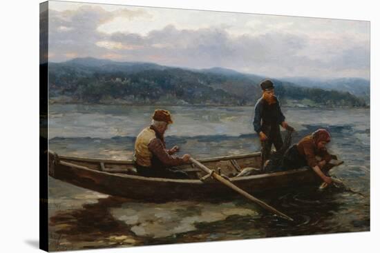 Pike fishers, 1909-Jahn Ekenaes-Stretched Canvas