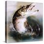 Pike Leaping-English School-Stretched Canvas