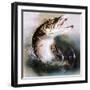 Pike Leaping-English School-Framed Giclee Print