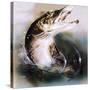 Pike Leaping-English School-Stretched Canvas