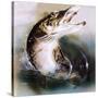 Pike Leaping-English School-Stretched Canvas