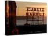 Pike Place Market and Puget Sound, Seattle, Washington State-Aaron McCoy-Stretched Canvas