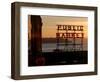 Pike Place Market and Puget Sound, Seattle, Washington State-Aaron McCoy-Framed Premium Photographic Print