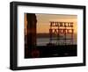 Pike Place Market and Puget Sound, Seattle, Washington State-Aaron McCoy-Framed Premium Photographic Print