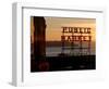 Pike Place Market and Puget Sound, Seattle, Washington State-Aaron McCoy-Framed Premium Photographic Print