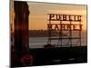 Pike Place Market and Puget Sound, Seattle, Washington State-Aaron McCoy-Mounted Photographic Print