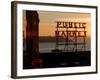 Pike Place Market and Puget Sound, Seattle, Washington State-Aaron McCoy-Framed Photographic Print