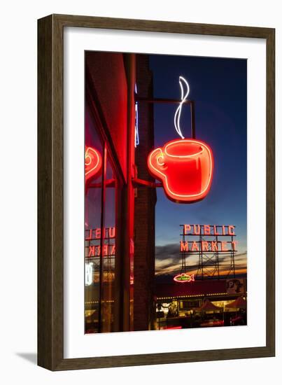 Pike Place Market at Christmastime. Seattle, Washington, USA-Michele Benoy Westmorland-Framed Photographic Print