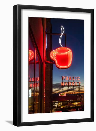 Pike Place Market at Christmastime. Seattle, Washington, USA-Michele Benoy Westmorland-Framed Photographic Print