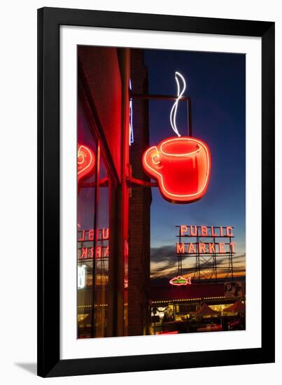 Pike Place Market at Christmastime. Seattle, Washington, USA-Michele Benoy Westmorland-Framed Photographic Print