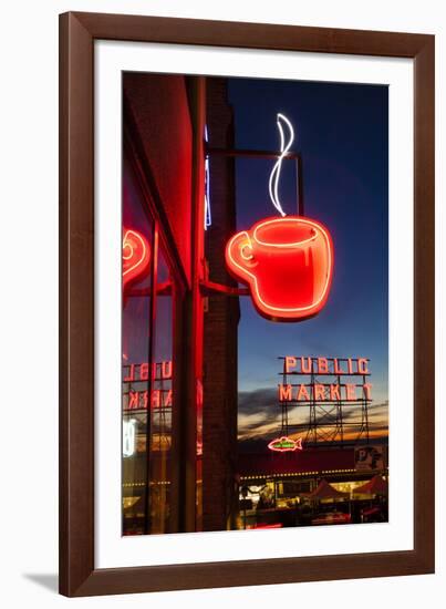 Pike Place Market at Christmastime. Seattle, Washington, USA-Michele Benoy Westmorland-Framed Photographic Print