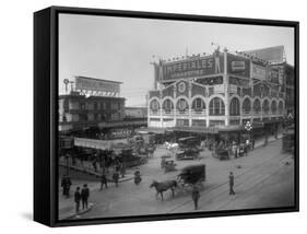 Pike Place Market Photograph - Seattle, WA-Lantern Press-Framed Stretched Canvas