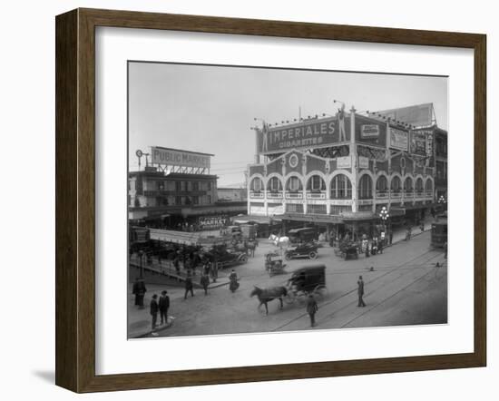 Pike Place Market Photograph - Seattle, WA-Lantern Press-Framed Art Print