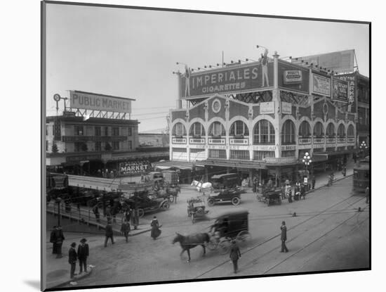 Pike Place Market Photograph - Seattle, WA-Lantern Press-Mounted Art Print