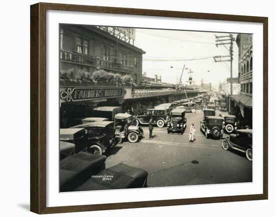 Pike Place Market, Seattle, 1924-Asahel Curtis-Framed Giclee Print