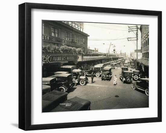 Pike Place Market, Seattle, 1924-Asahel Curtis-Framed Giclee Print