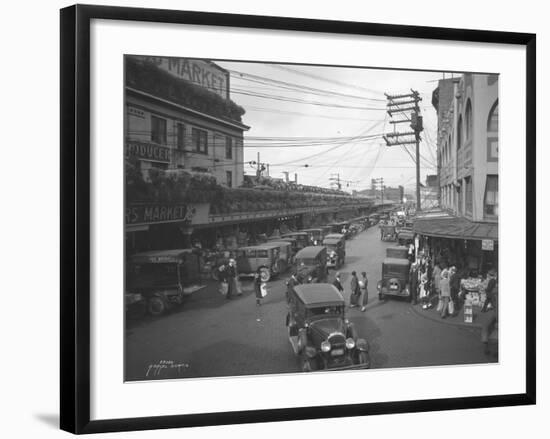 Pike Place Market, Seattle, WA, 1931-Ashael Curtis-Framed Giclee Print