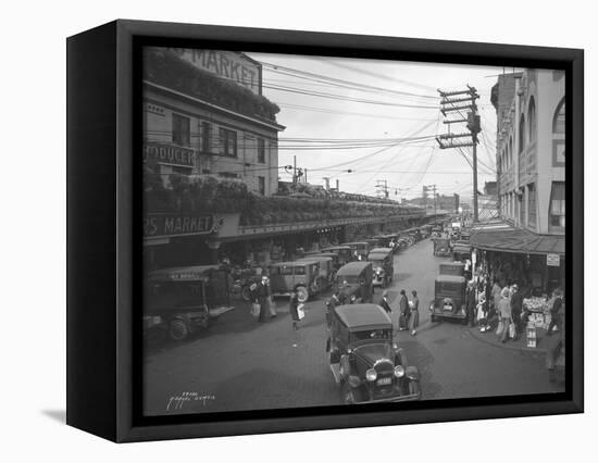 Pike Place Market, Seattle, WA, 1931-Ashael Curtis-Framed Stretched Canvas