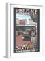 Pike Place Market, Seattle, Washington-Lantern Press-Framed Art Print