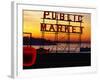 Pike Place Market Sign, Seattle, Washington, USA-Lawrence Worcester-Framed Photographic Print