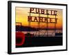 Pike Place Market Sign, Seattle, Washington, USA-Lawrence Worcester-Framed Photographic Print