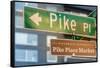 Pike Place Market Sign-Steve Gadomski-Framed Stretched Canvas