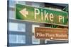 Pike Place Market Sign-Steve Gadomski-Stretched Canvas