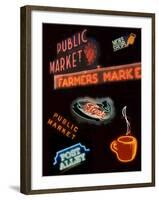 Pike Place Market Signs, Seattle, Washington, USA-Jamie & Judy Wild-Framed Photographic Print