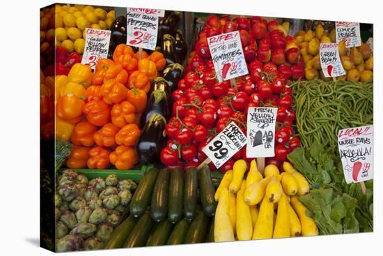 Pike Place Market Signs, Seattle, Washington, USA-Jamie & Judy Wild-Stretched Canvas