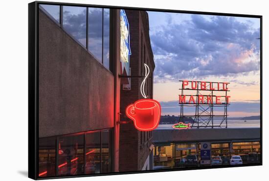 Pike Place Public Market Center, Seattle, Wa, USA-Stuart Westmorland-Framed Stretched Canvas