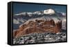 Pike's Peak and the Gardern of the Gods-bcoulter-Framed Stretched Canvas