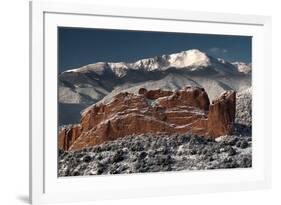 Pike's Peak and the Gardern of the Gods-bcoulter-Framed Photographic Print