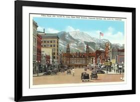 Pike's Peak, Colorado Springs, Colorado-null-Framed Premium Giclee Print