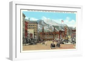 Pike's Peak, Colorado Springs, Colorado-null-Framed Art Print