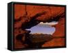 Pike's Peak Framed Through a Rock Window, Colorado, USA-Jerry Ginsberg-Framed Stretched Canvas