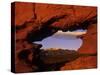 Pike's Peak Framed Through a Rock Window, Colorado, USA-Jerry Ginsberg-Stretched Canvas