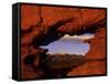 Pike's Peak Framed Through a Rock Window, Colorado, USA-Jerry Ginsberg-Framed Stretched Canvas