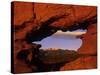 Pike's Peak Framed Through a Rock Window, Colorado, USA-Jerry Ginsberg-Stretched Canvas
