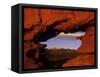 Pike's Peak Framed Through a Rock Window, Colorado, USA-Jerry Ginsberg-Framed Stretched Canvas