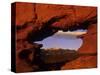 Pike's Peak Framed Through a Rock Window, Colorado, USA-Jerry Ginsberg-Stretched Canvas