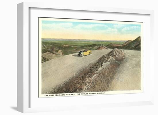 Pike's Peak Highway, Colorado-null-Framed Art Print