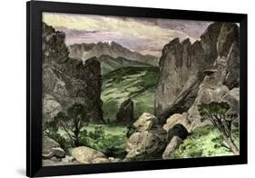 Pike's Peak, Viewed from the Garden of the Gods, Colorado-null-Framed Giclee Print