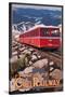 Pikes Peak Cog Railway - Swiss Locomotive, c.2008-Lantern Press-Stretched Canvas