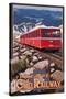 Pikes Peak Cog Railway - Swiss Locomotive, c.2008-Lantern Press-Stretched Canvas